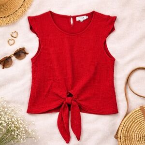 ✨ Molly Bracken Keyhole Back Cotton Top Size M